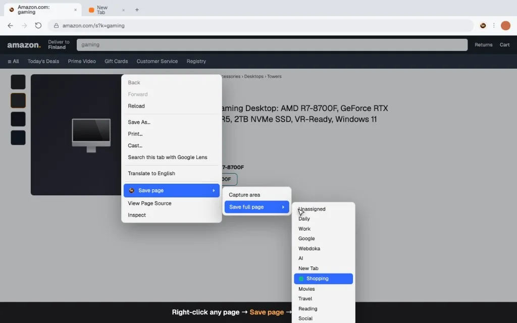 New Tab  -  Notizen zu Ordnern und Karten