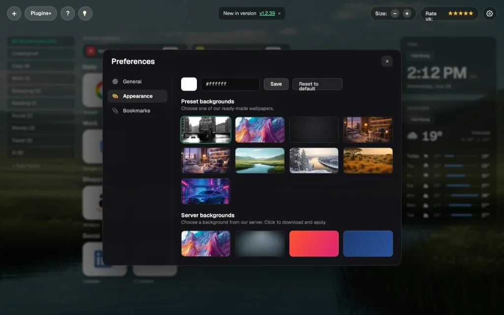 New Tab  -  Seite speichern per Hotkey und Menü
